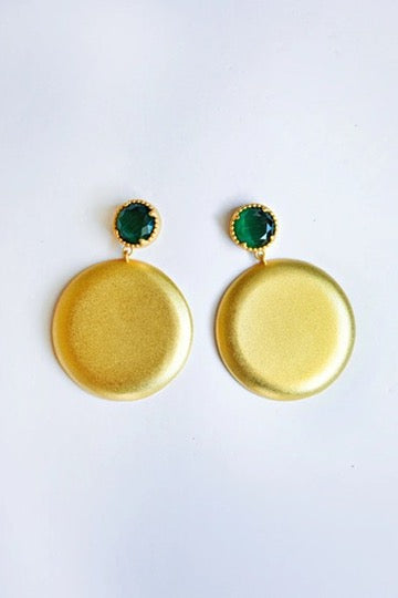 Clara Earrings Emerald Green