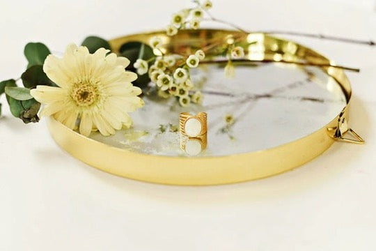 Oval Statement Ring Pearl