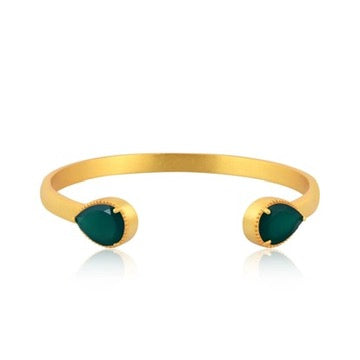 Peyton Cuff Green Onyx